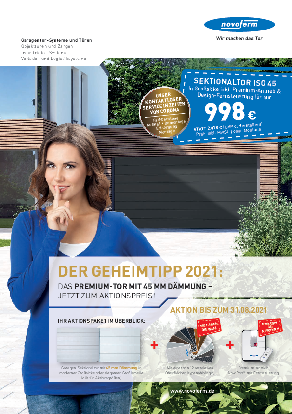 Novoferm Sektionaltor ISO45